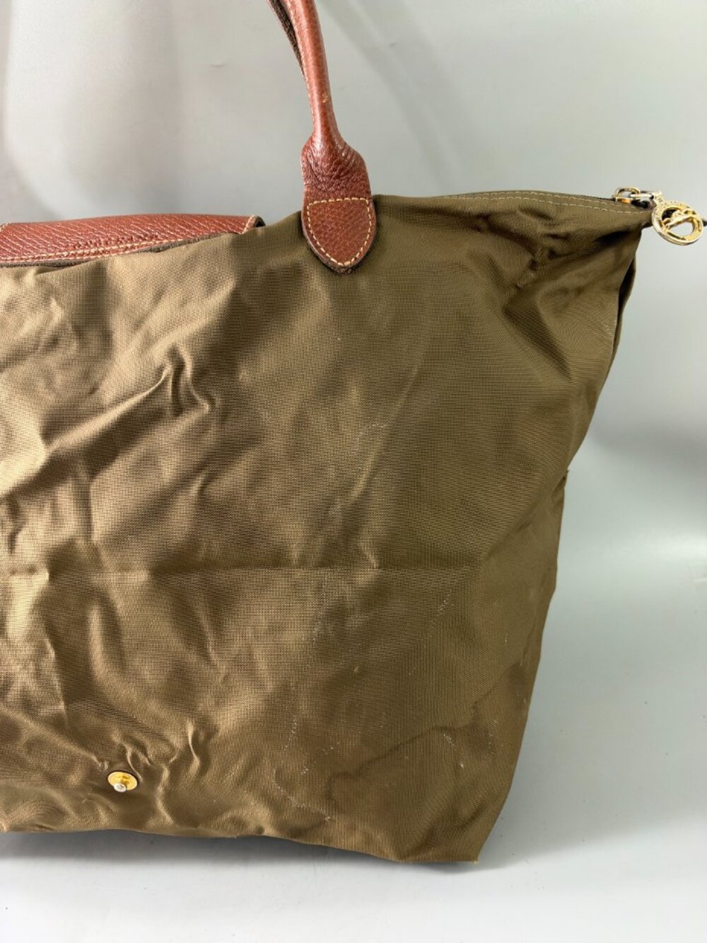 Authentic Longchamp Le Pliage Large Brown Nylon Tote Bag - Picture 7 of 15